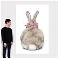 Picture of Behind Bunny with Flowers _GroupedProduct_Rectangle_Portrait_Canvas_