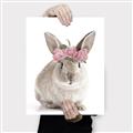 Picture of Floral In Front Bunny _GroupedProduct_Rectangle_Portrait_Canvas_