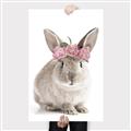 Picture of Floral In Front Bunny _GroupedProduct_Rectangle_Portrait_Canvas_