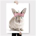 Picture of Floral In Front Bunny _GroupedProduct_Rectangle_Portrait_Canvas_