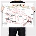 Picture of Canada Map  _GroupedProduct_Rectangle_Landscape_Canvas_