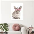 Picture of Floral In Front Bunny _GroupedProduct_Rectangle_Portrait_Canvas_