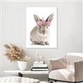 Picture of Floral In Front Bunny _GroupedProduct_Rectangle_Portrait_Canvas_