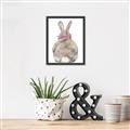 Picture of Behind Bunny with Flowers _GroupedProduct_Rectangle_Portrait_Canvas_Framed_