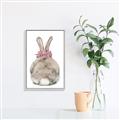 Picture of Behind Bunny with Flowers _GroupedProduct_Rectangle_Portrait_Canvas_Framed_