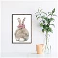 Picture of Behind Bunny with Flowers _GroupedProduct_Rectangle_Portrait_Canvas_Framed_