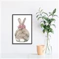 Picture of Behind Bunny with Flowers _GroupedProduct_Rectangle_Portrait_Canvas_Framed_
