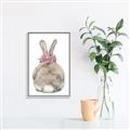 Picture of Behind Bunny with Flowers _GroupedProduct_Rectangle_Portrait_Canvas_Framed_