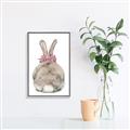 Picture of Behind Bunny with Flowers _GroupedProduct_Rectangle_Portrait_Canvas_Framed_