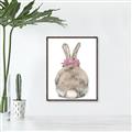 Picture of Behind Bunny with Flowers _GroupedProduct_Rectangle_Portrait_Canvas_Framed_