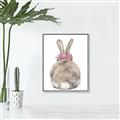Picture of Behind Bunny with Flowers _GroupedProduct_Rectangle_Portrait_Canvas_Framed_