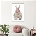 Picture of Behind Bunny with Flowers _GroupedProduct_Rectangle_Portrait_Canvas_Framed_