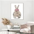 Picture of Behind Bunny with Flowers _GroupedProduct_Rectangle_Portrait_Canvas_Framed_