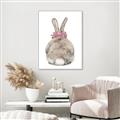 Picture of Behind Bunny with Flowers _GroupedProduct_Rectangle_Portrait_Canvas_Framed_