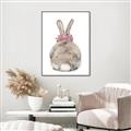 Picture of Behind Bunny with Flowers _GroupedProduct_Rectangle_Portrait_Canvas_Framed_