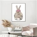 Picture of Behind Bunny with Flowers _GroupedProduct_Rectangle_Portrait_Canvas_Framed_