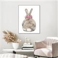 Picture of Behind Bunny with Flowers _GroupedProduct_Rectangle_Portrait_Canvas_Framed_