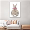 Picture of Behind Bunny with Flowers _GroupedProduct_Rectangle_Portrait_Canvas_Framed_