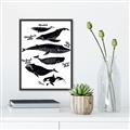 Picture of Ocean Life Black and White _GroupedProduct_Rectangle_Portrait_Canvas_Framed_