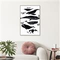 Picture of Ocean Life Black and White _GroupedProduct_Rectangle_Portrait_Canvas_Framed_