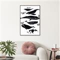 Picture of Ocean Life Black and White _GroupedProduct_Rectangle_Portrait_Canvas_Framed_