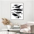 Picture of Ocean Life Black and White _GroupedProduct_Rectangle_Portrait_Canvas_Framed_