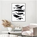 Picture of Ocean Life Black and White _GroupedProduct_Rectangle_Portrait_Canvas_Framed_