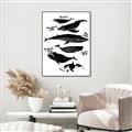 Picture of Ocean Life Black and White _GroupedProduct_Rectangle_Portrait_Canvas_Framed_
