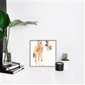 Picture of Bending over Giraffe _GroupedProduct_Square_Canvas_Framed_