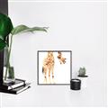 Picture of Bending over Giraffe _GroupedProduct_Square_Canvas_Framed_