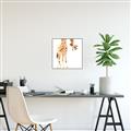 Picture of Bending over Giraffe _GroupedProduct_Square_Canvas_Framed_