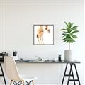 Picture of Bending over Giraffe _GroupedProduct_Square_Canvas_Framed_