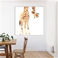 Picture of Bending over Giraffe _GroupedProduct_Square_Canvas_Framed_