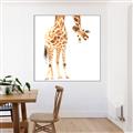 Picture of Bending over Giraffe _GroupedProduct_Square_Canvas_Framed_