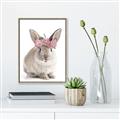 Picture of Floral In Front Bunny _GroupedProduct_Rectangle_Portrait_Canvas_Framed_