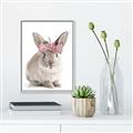 Picture of Floral In Front Bunny _GroupedProduct_Rectangle_Portrait_Canvas_Framed_