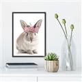 Picture of Floral In Front Bunny _GroupedProduct_Rectangle_Portrait_Canvas_Framed_