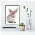 Picture of Floral In Front Bunny _GroupedProduct_Rectangle_Portrait_Canvas_Framed_