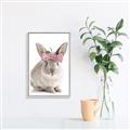 Picture of Floral In Front Bunny _GroupedProduct_Rectangle_Portrait_Canvas_Framed_