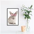 Picture of Floral In Front Bunny _GroupedProduct_Rectangle_Portrait_Canvas_Framed_
