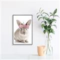 Picture of Floral In Front Bunny _GroupedProduct_Rectangle_Portrait_Canvas_Framed_