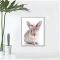 Picture of Floral In Front Bunny _GroupedProduct_Rectangle_Portrait_Canvas_Framed_