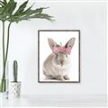 Picture of Floral In Front Bunny _GroupedProduct_Rectangle_Portrait_Canvas_Framed_