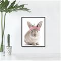 Picture of Floral In Front Bunny _GroupedProduct_Rectangle_Portrait_Canvas_Framed_