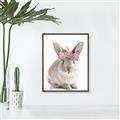 Picture of Floral In Front Bunny _GroupedProduct_Rectangle_Portrait_Canvas_Framed_