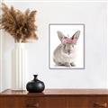 Picture of Floral In Front Bunny _GroupedProduct_Rectangle_Portrait_Canvas_Framed_