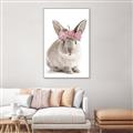 Picture of Floral In Front Bunny _GroupedProduct_Rectangle_Portrait_Canvas_Framed_