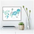 Picture of Hot Air Balloon Map  _GroupedProduct_Rectangle_Landscape_Canvas_Framed_