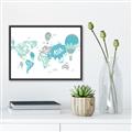 Picture of Hot Air Balloon Map  _GroupedProduct_Rectangle_Landscape_Canvas_Framed_