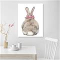 Picture of Behind Bunny with Flowers _GroupedProduct_Rectangle_Portrait_Unframed_Print_Only_